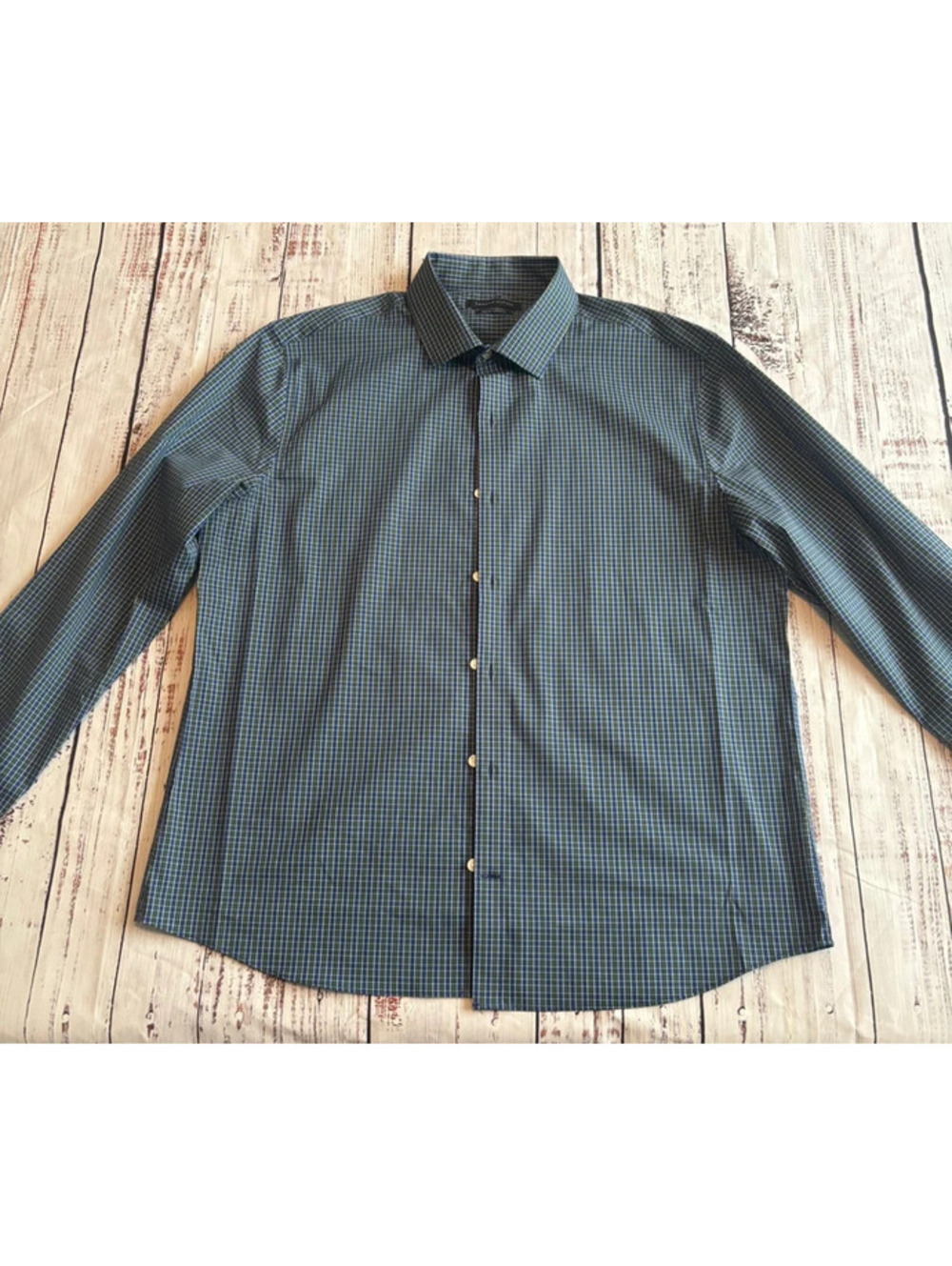Men’s | Tommy Hilfiger | Blue & Green Plaid Check Slim Fit Stretch